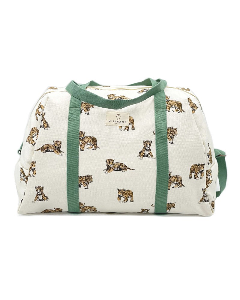 Sac Week-end JOSEPH Tigre - Sauge Milinane pour chambre enfant