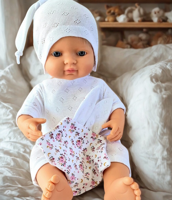 Set de 3 pièces nuit blanc poupée 34/38 cm