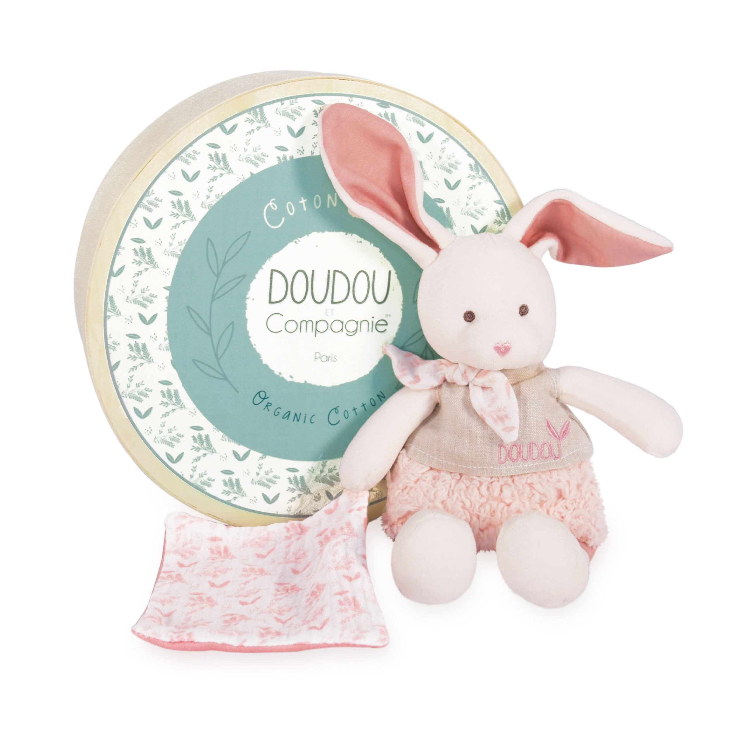 Coffret doudou lapin collector rose (28 cm)