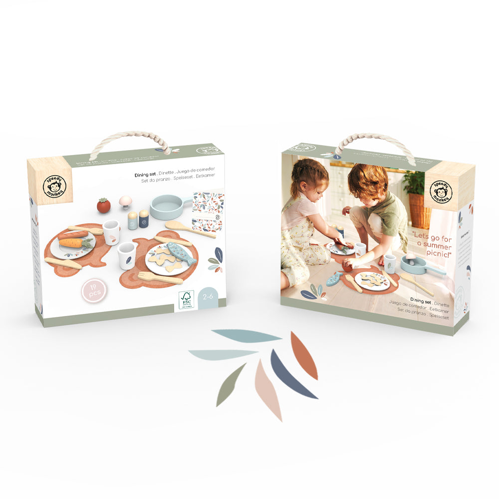 Jouet set repas en bois - Petit Monkey