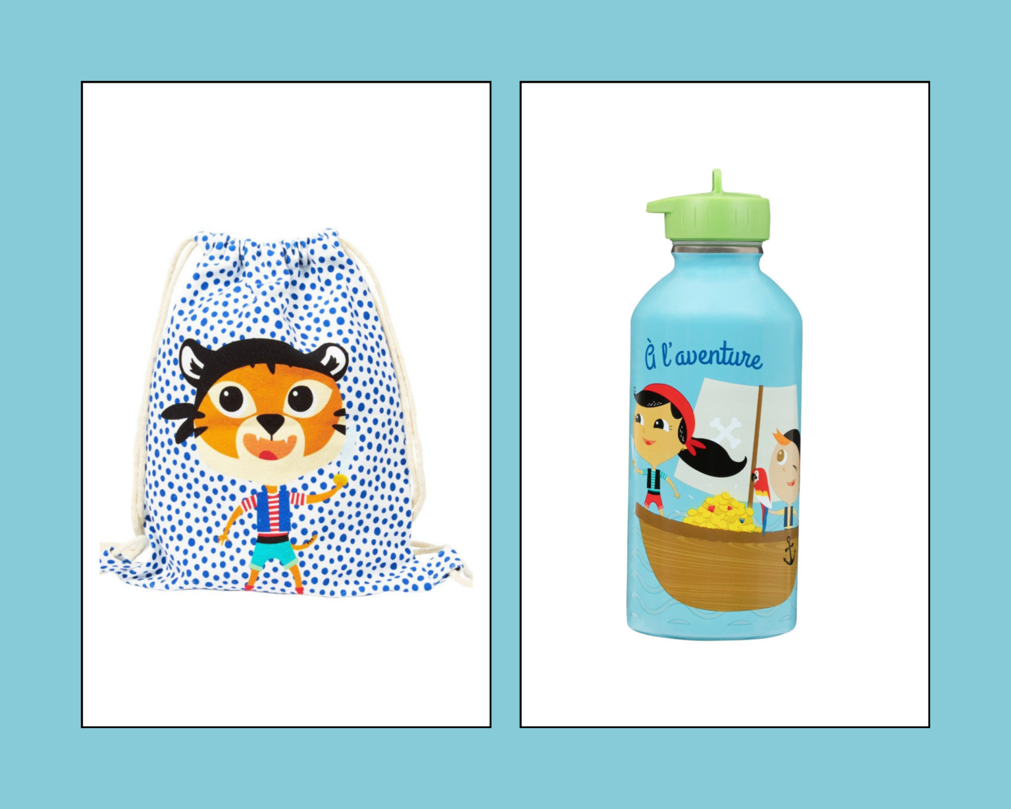 Set Sac à dos + Gourde Pirate Draeger Paris