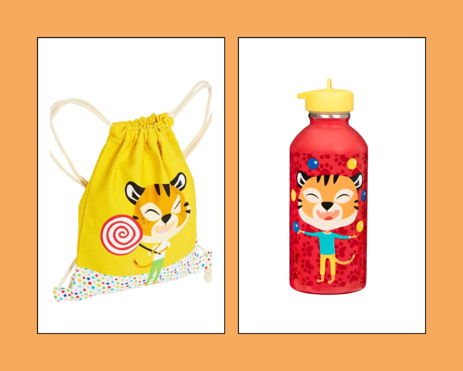 Set Sac à dos + Gourde Tigre Draeger Paris