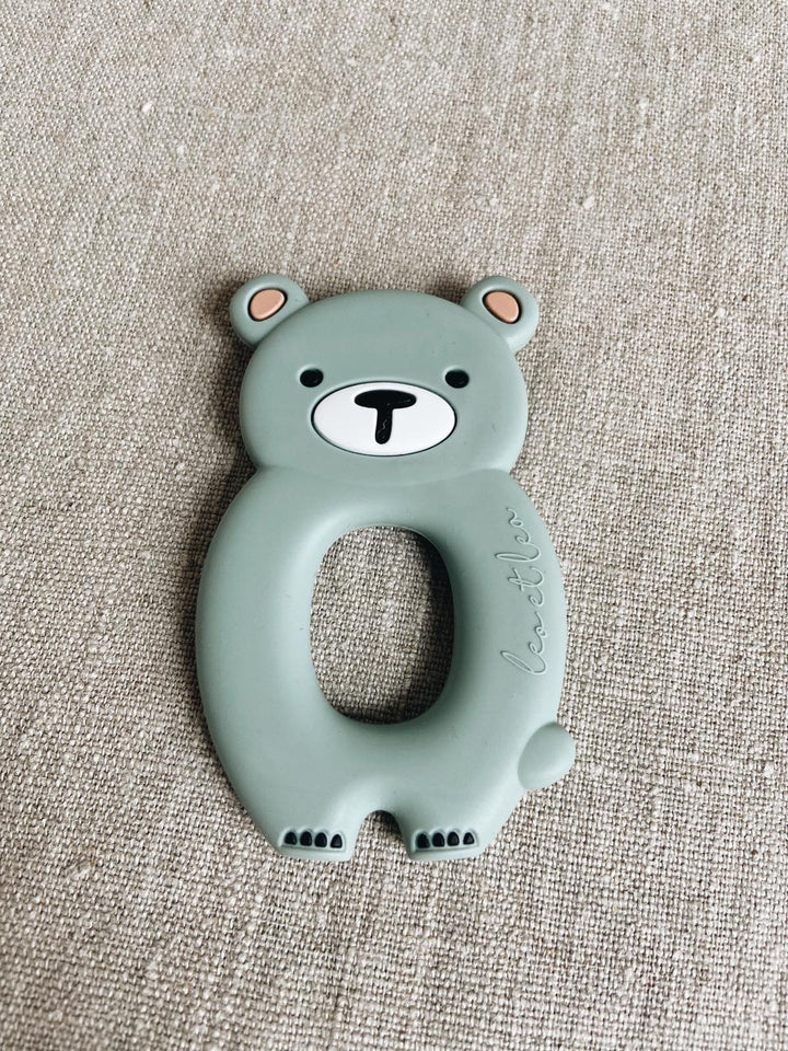 Jouet De Dentition Et D'éveil Sonore Ours Froissé Pour Bébé - Attachable à Poussette Ou Berceau - 16x16cm