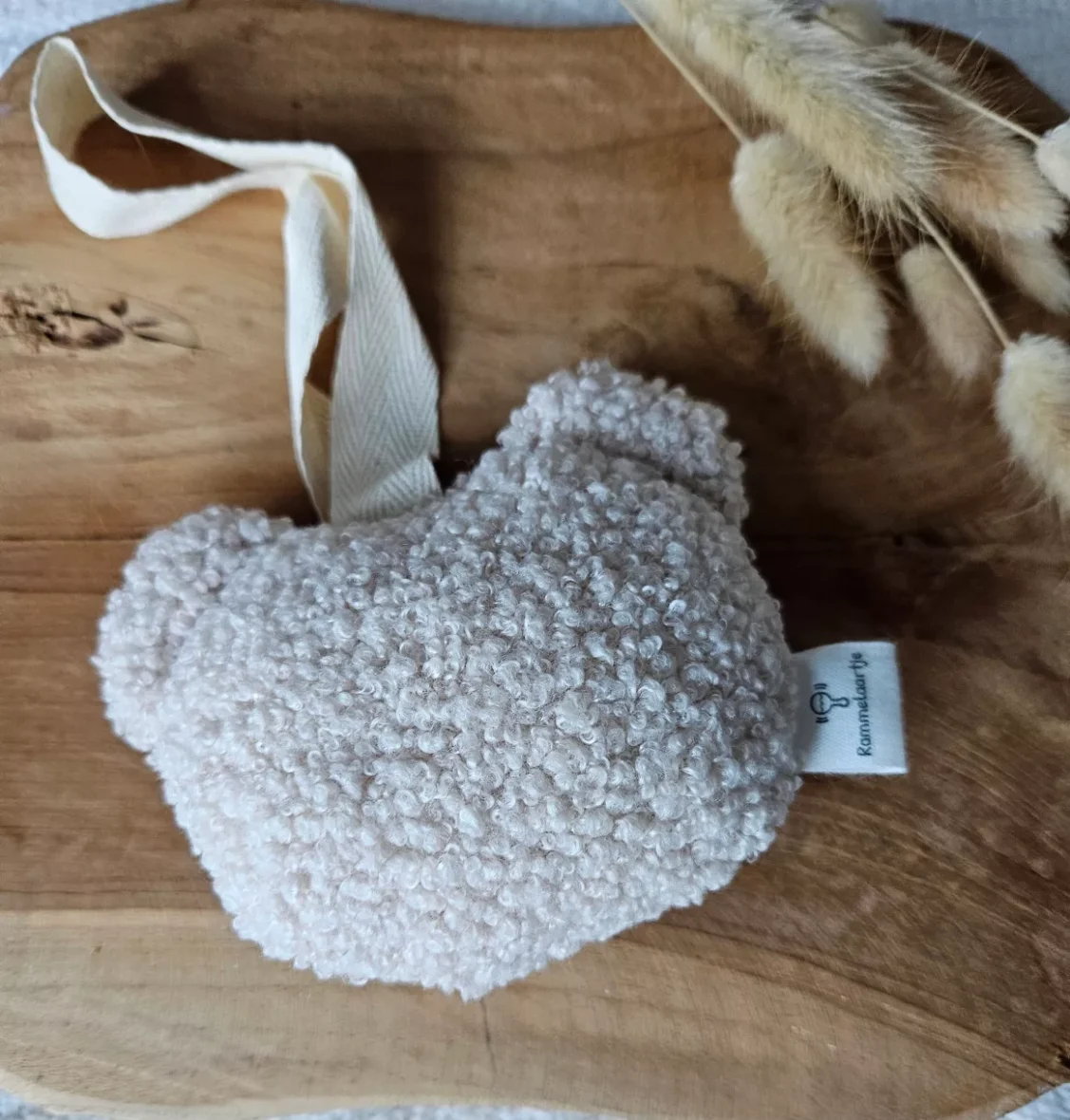Attache tétine Teddy Ourson Beige Rammelaartje