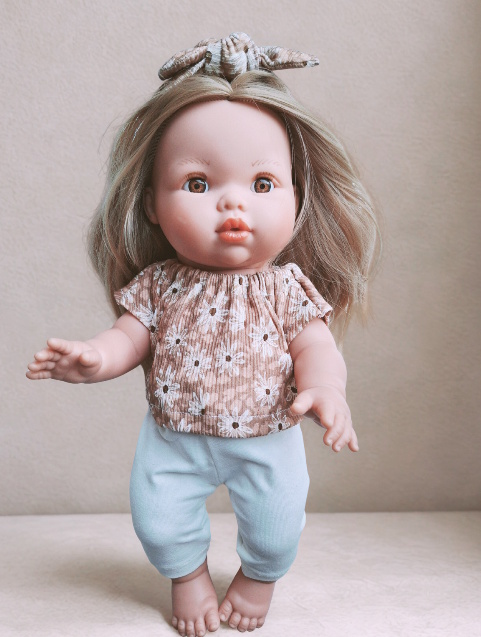 Ensemble 3 pièces Fleur Léopard 34/38 cm