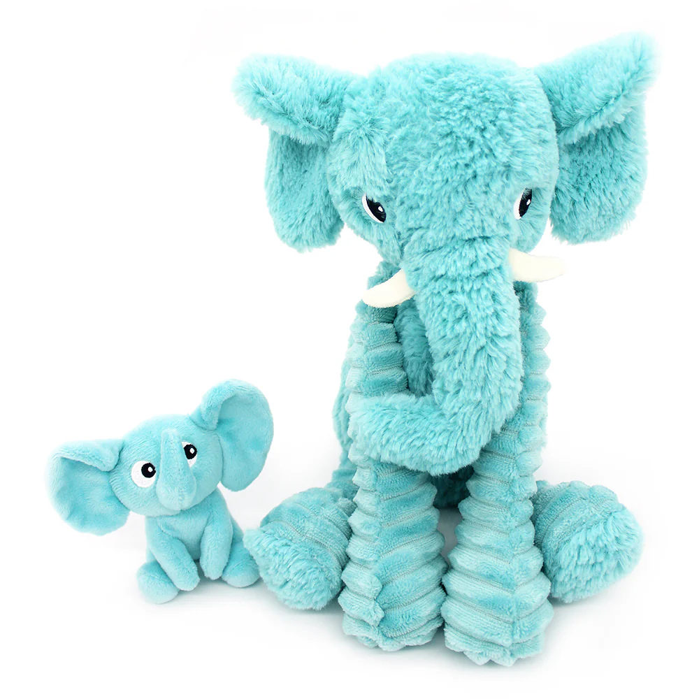 Ptipotos éléphant aqua et bébé Les Déglingos