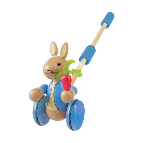 Jouet à pousser Peter Rabbit™ version Pierre Lapin Orange Tree Toys