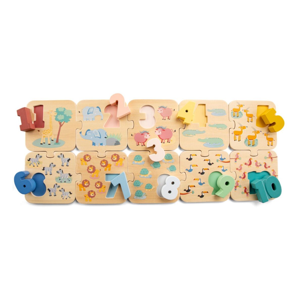 Puzzle chiffres Safari New Classic Toys
