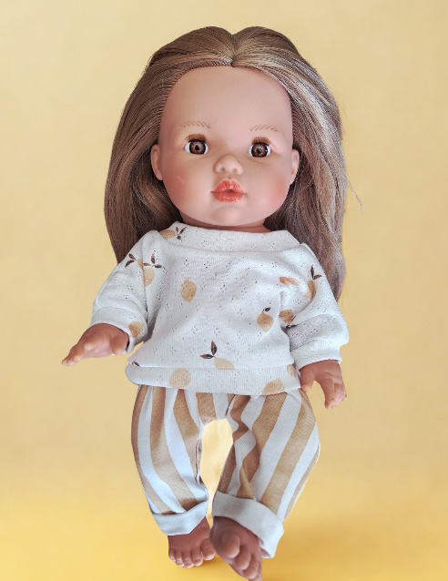 Ensemble 2 pièces bohème citrons pour poupée 34/38 cm