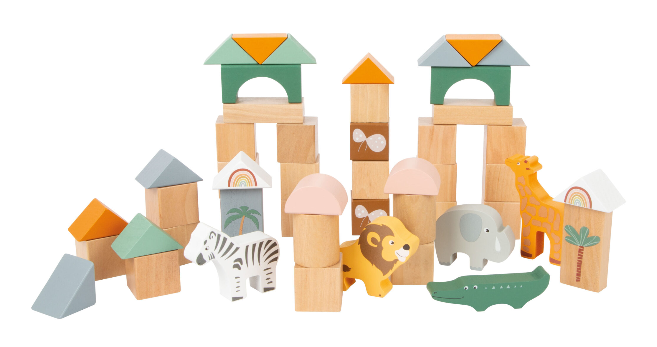 Blocs de construction en bois « Safari » Small Foot Legler