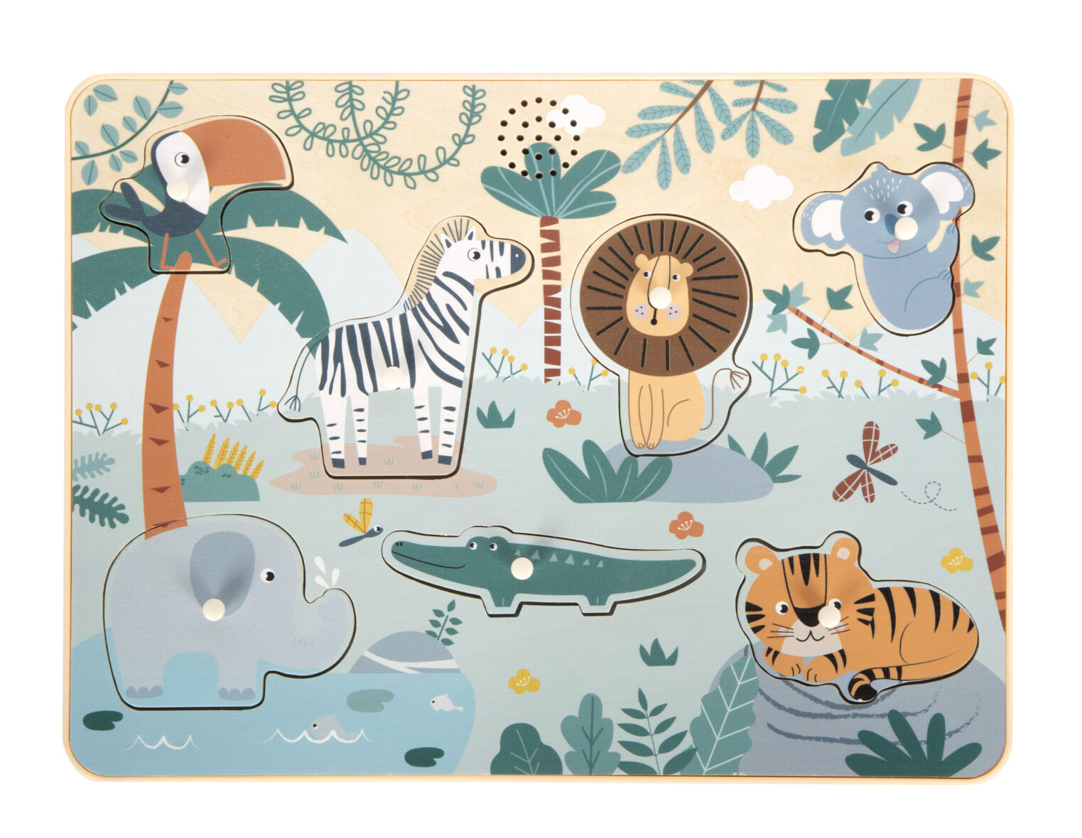 Puzzle à encastrer avec cris des animaux « Safari » Small Foot Legler