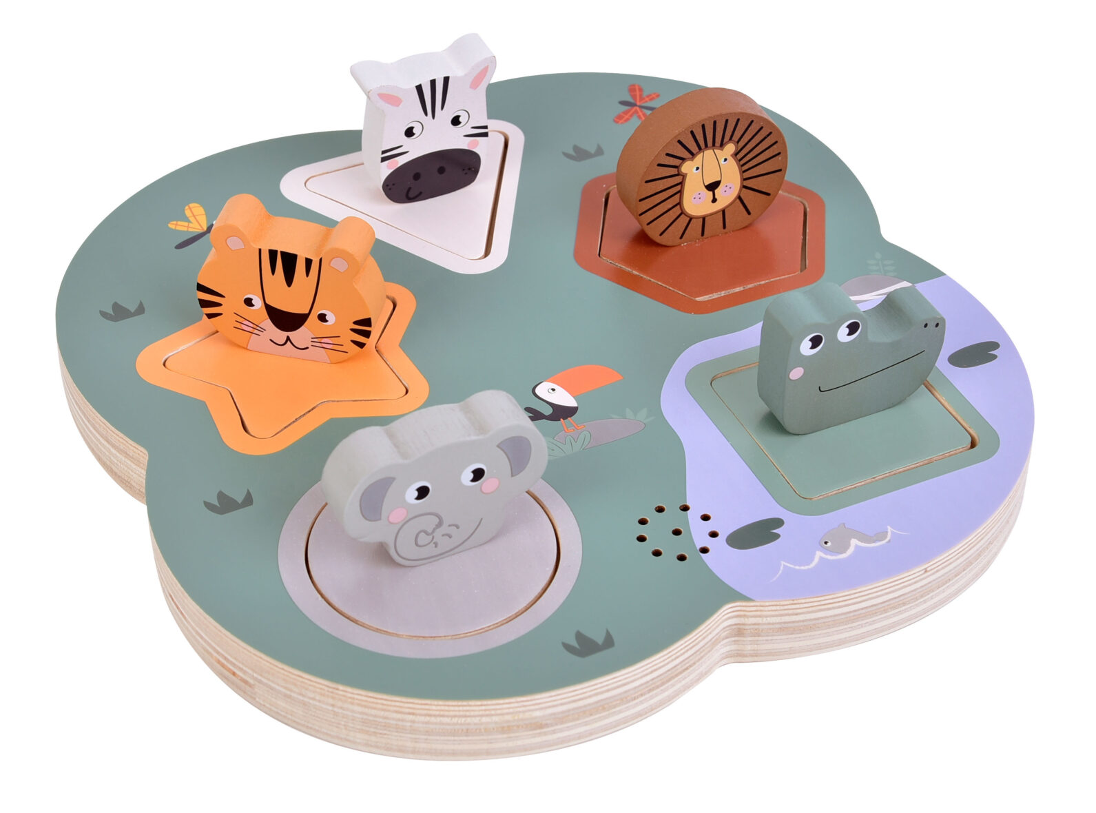 Puzzle à poser 3D Cris des animaux « Safari » Small Foot Legler