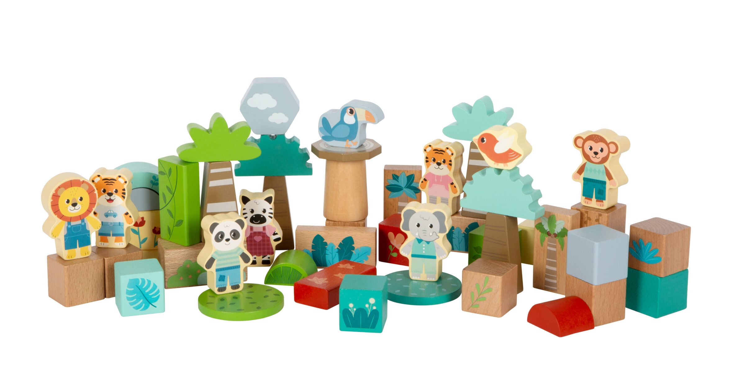 Blocs de construction en bois « Jungle Friends » Small Foot Legler