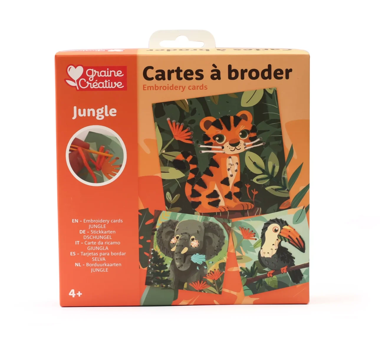 Cartes à broder Jungle – Graine créative 