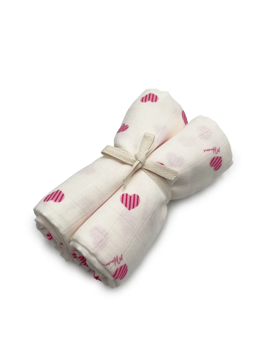 Lot de 2 langes Gaspard Sweetheart Milinane