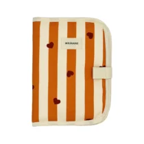 protege-carnet-de-sante-edgar-bebe-puericulture-naissance-cadeau-rayures-coeurs-orange-marron-bordeaux-caramel-milinane