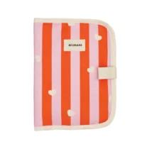 protege-carnet-de-sante-edgar-bebe-puriculture-naissance-cadeau-rayures-coeurs-rose-orange-lollipop-milinane