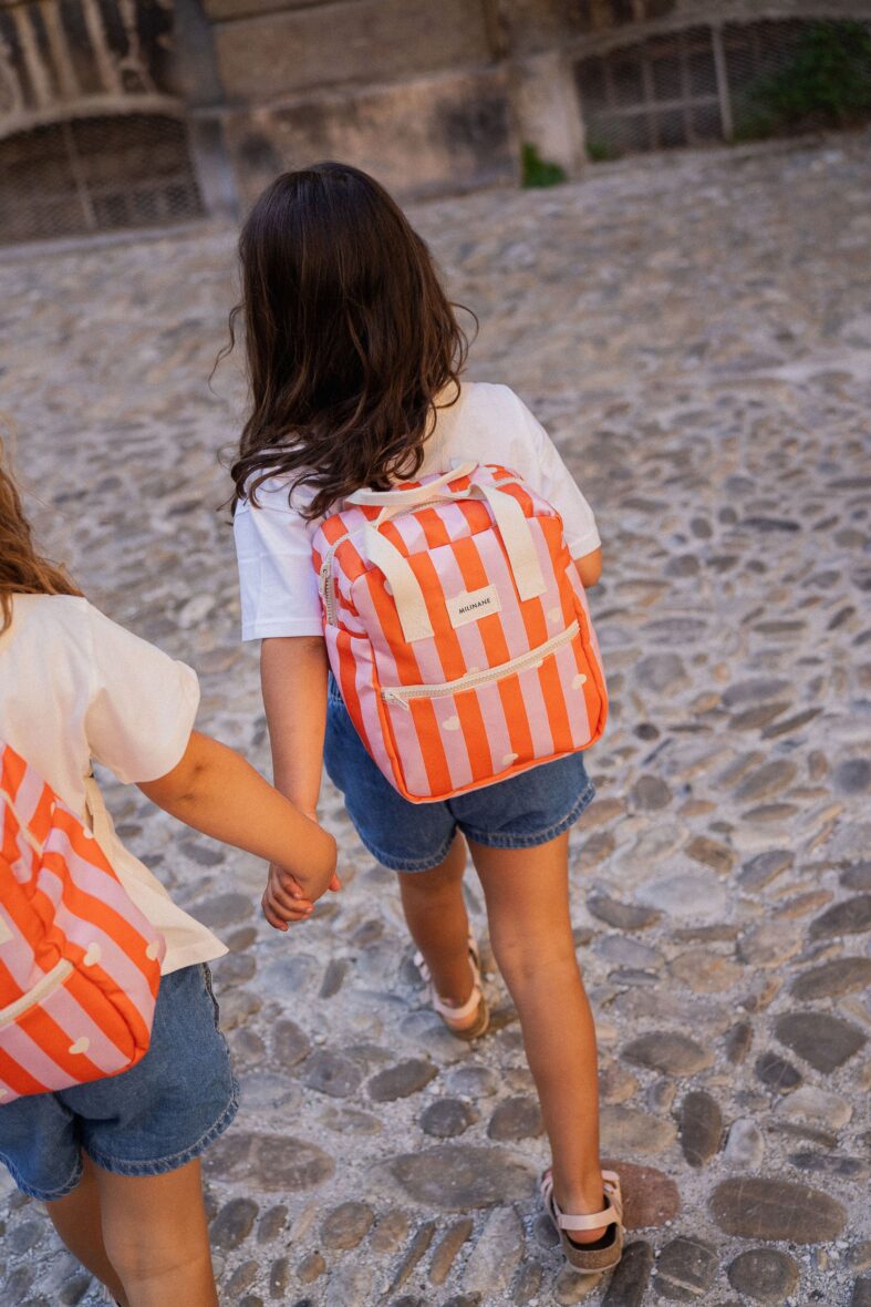 sac-a-dos-pour-maternelle-rayure-orange-et-rose-petit-coeur-milinane