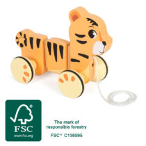 Tigre à tirer en bois FSC avec ficelle Small Foot