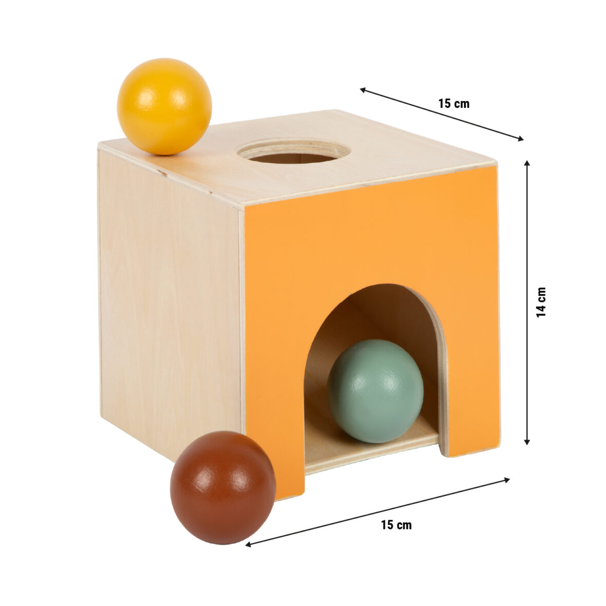 Dimensions boîte à boules Montessori Small Foot