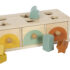 Boîte à formes en bois avec trois tiroirs colorés Small Foot