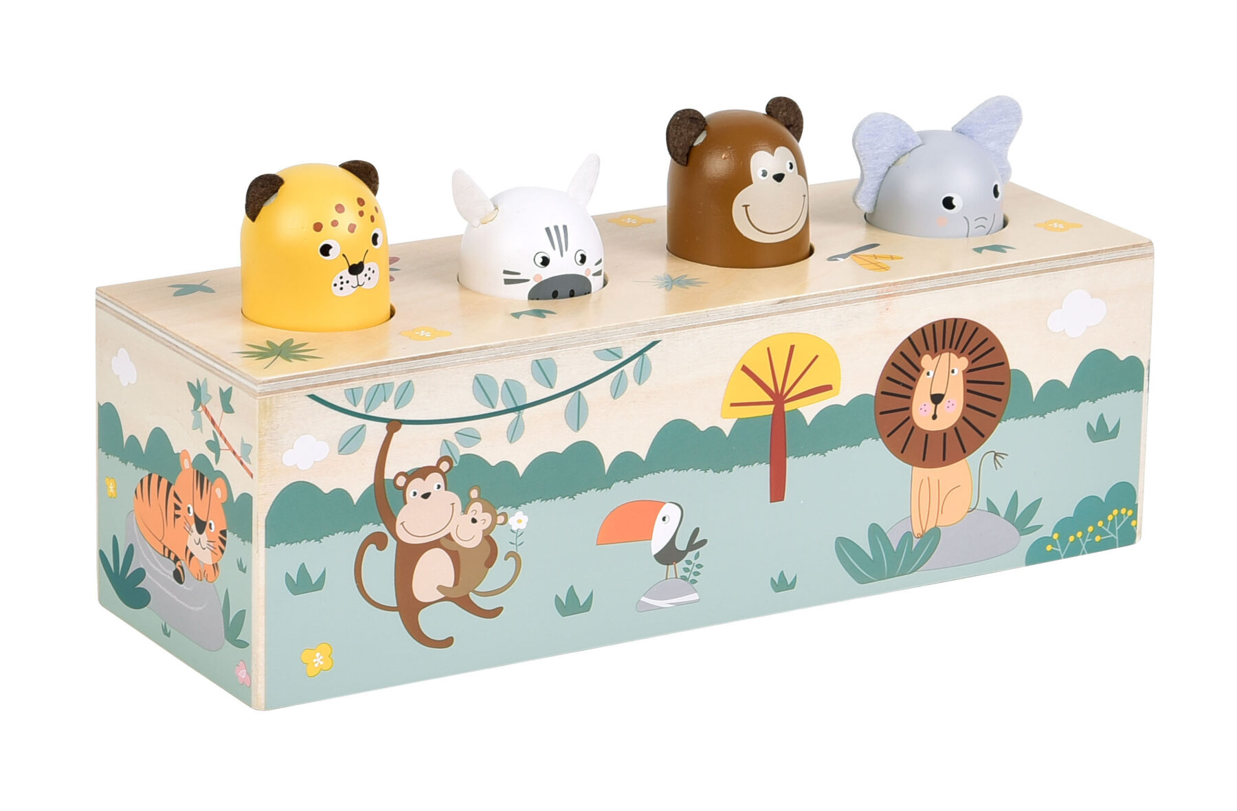 Quatre animaux du jeu à pression Safari Small Foot