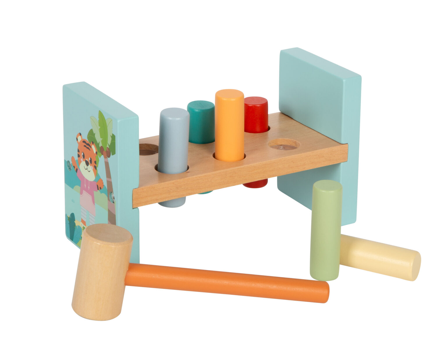 Banc à marteler et cylindres colorés Small Foot