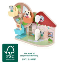 Grande roue de motricité en bois FSC avec animaux Small Foot