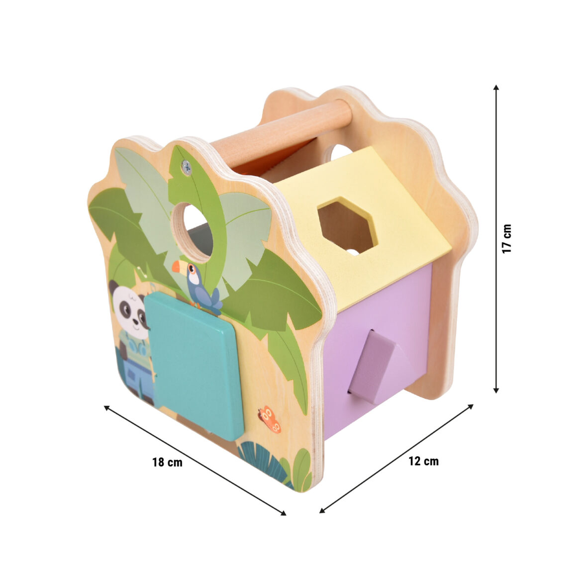 Dimensions cube à formes Maison Jungle Friends
