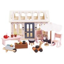 Véranda maison de poupées en bois avec accessoires de jardin Le Toy Van