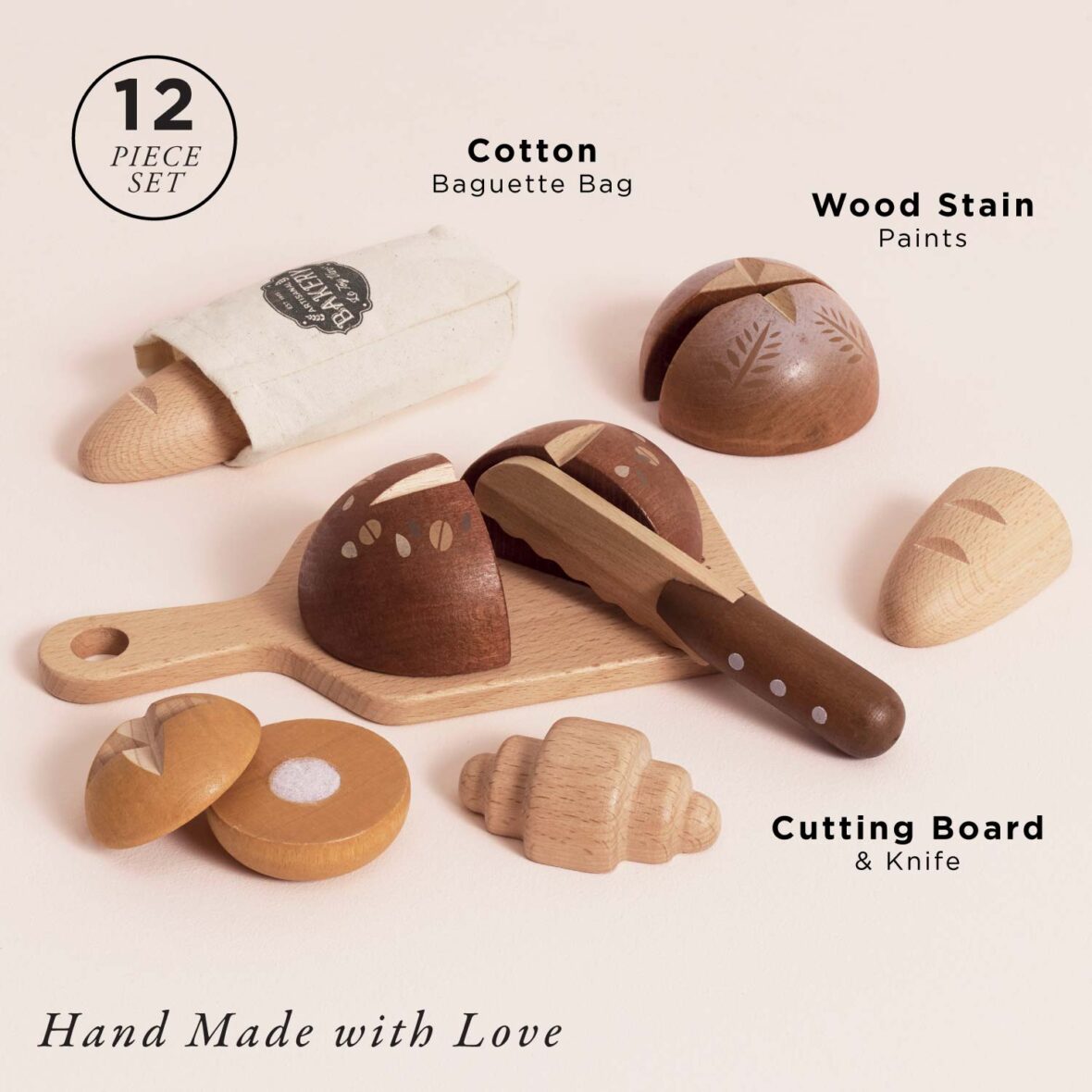 Coffret 12 pièces pains en bois Le Toy Van