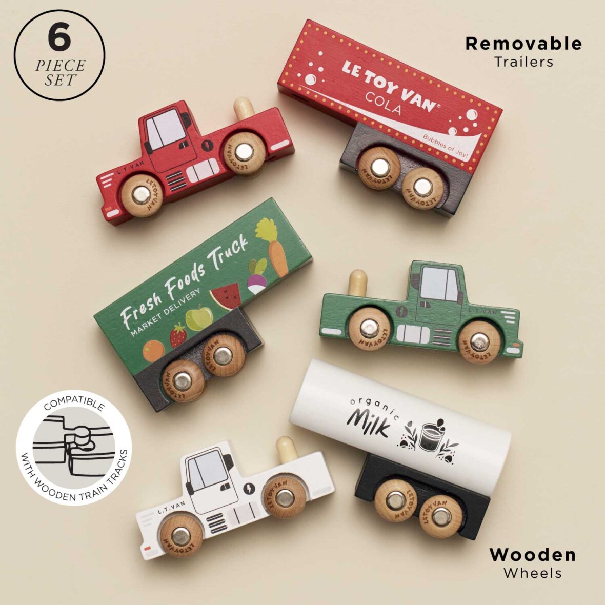 Camions en bois remorque détachable Le Toy Van