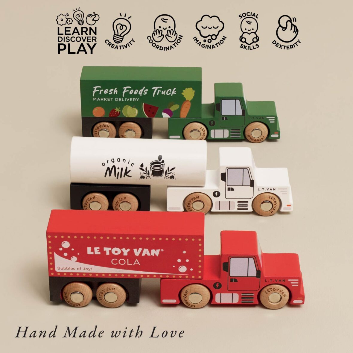 Camion de lait bio en bois Le Toy Van