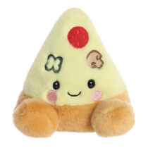Mini peluche Palm Pals en forme de part de pizza jaune et marron