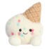 Mini peluche Palm Pals en forme de glace blanche aux vermicelles avec cornet