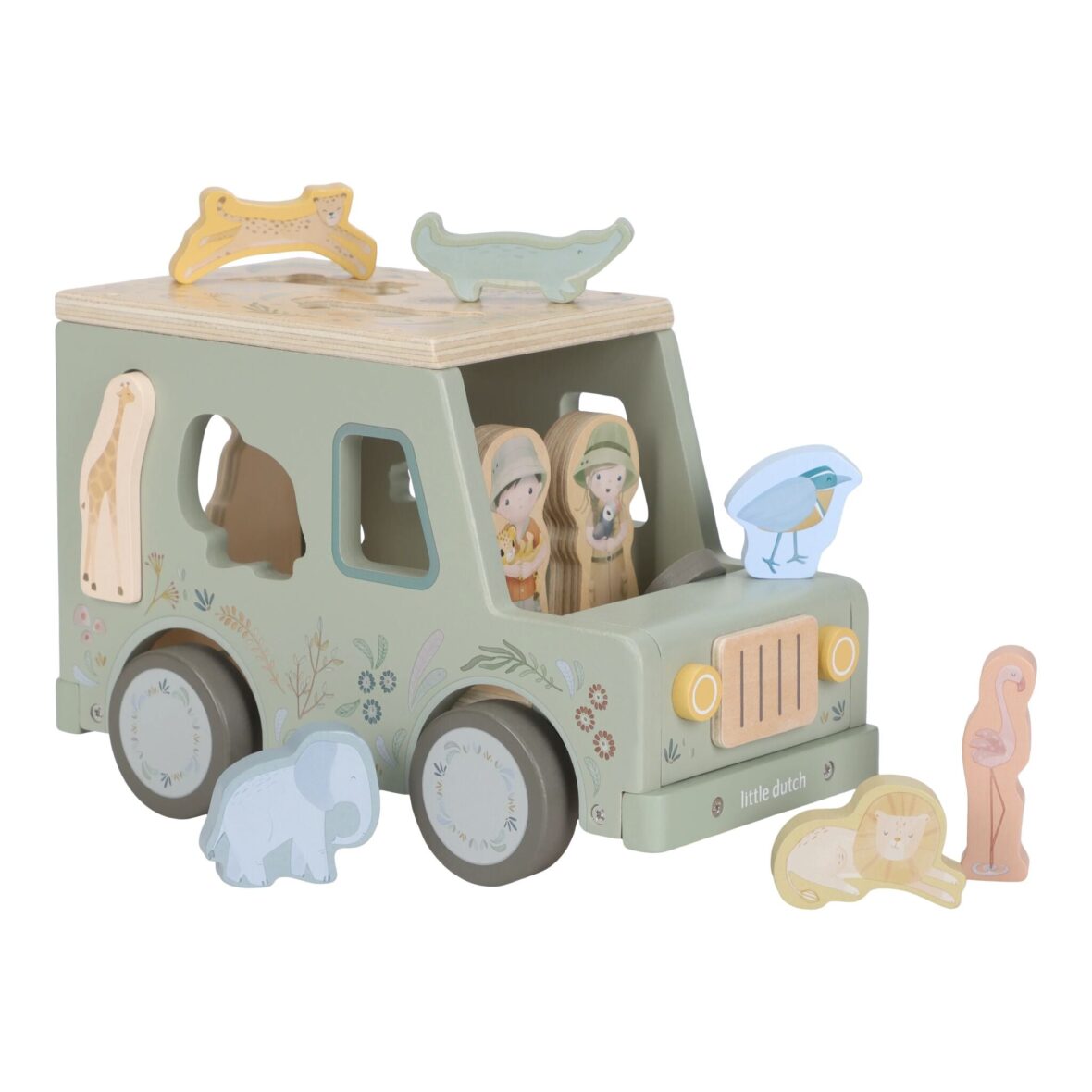 Boîte à formes Voiture de Safari en bois – Little Dutch