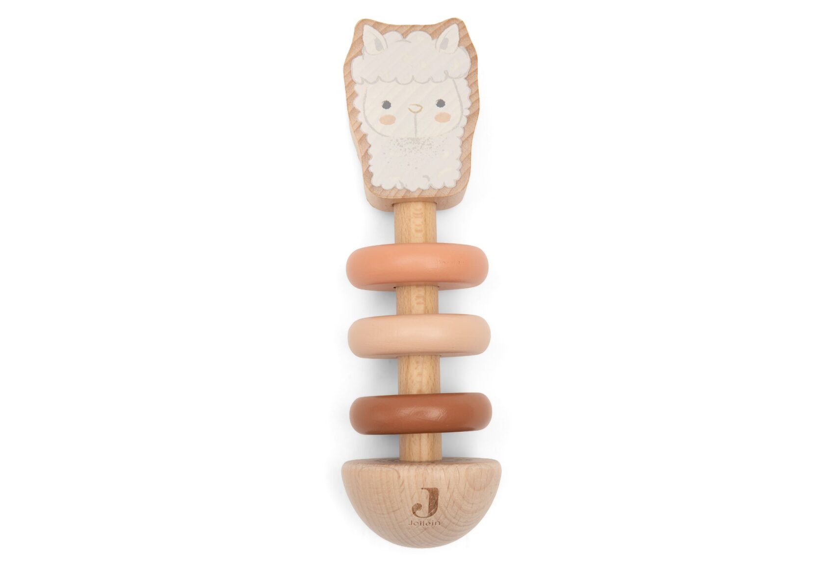 Hochet en bois FSC Alpaca Paco Jollies – Jollein