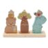 Jouet à empiler en bois Jollies Jollein avec Bear Brave et Hippo Happy