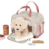 Chien avec sac et kit de soins rose (4)