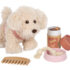 Chien avec sac et kit de soins rose (3)