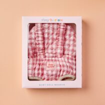 Porte-bébé pour poupée vichy rose – Tiny Harlow
