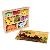 Set de dinosaures en bois — Amadeus les petits